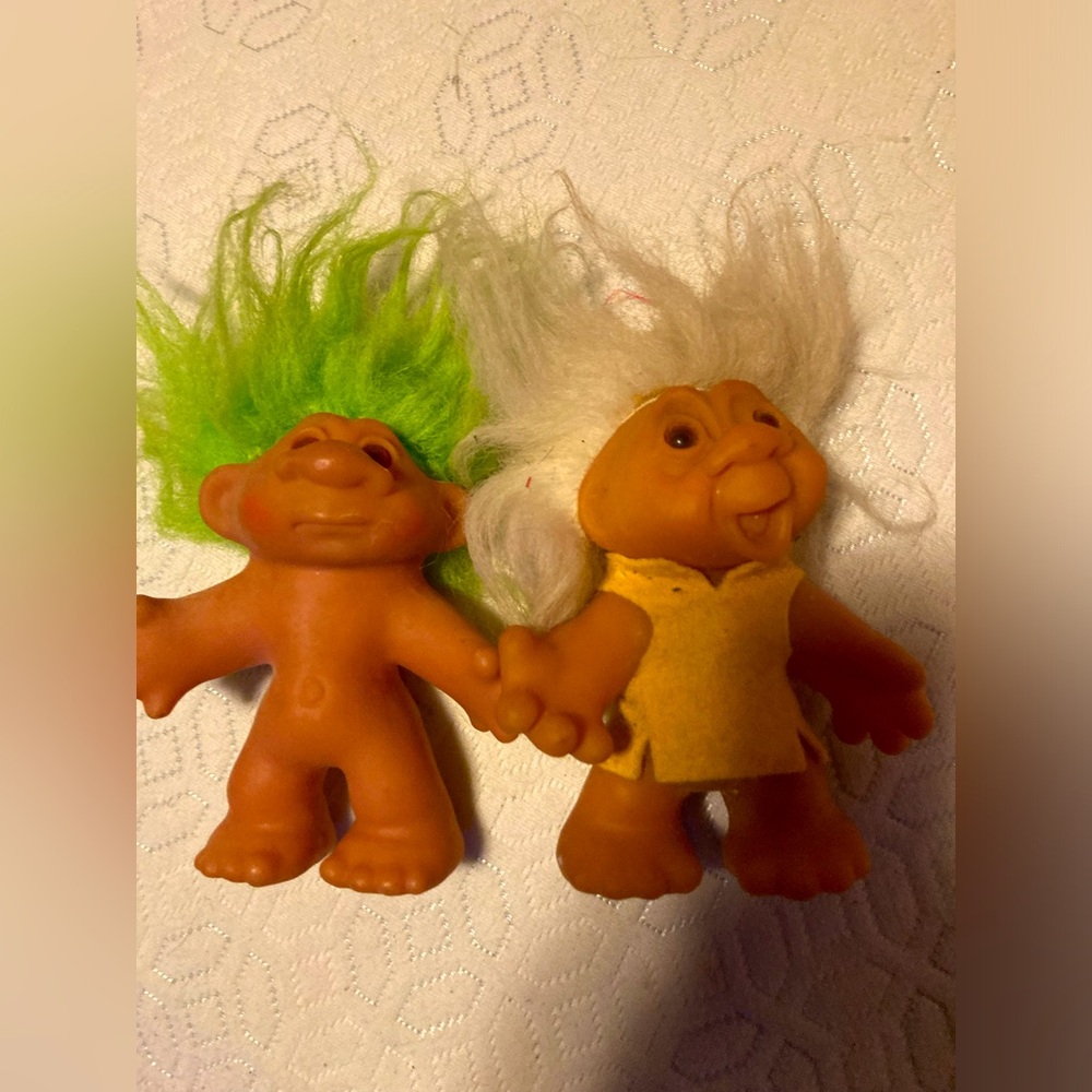 Two 520 Troll Dolls vintage and rare